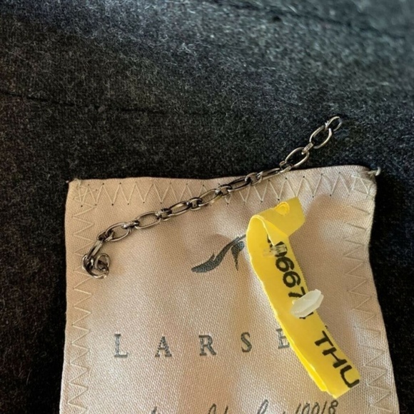 Larsen Peacoat Gray Double Breasted Button 10 - Picture 7 of 8